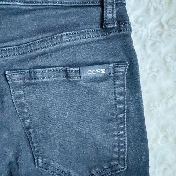 Joe's Jeans Black High Rise Skinny Ankle Cotton Spandex Jeans Size 23 - Picture 8 of 10